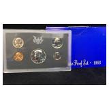 1968-S US Proof Set w/ 40% Silver Kennedy Half