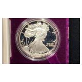 1987-S Proof Silver Eagle 1oz w/ OGP & COA
