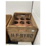 H.F. Byrd Wooden Bottle Crate with Dividers