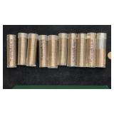 Canadian Cents: (9) Full Rolls, (1) Partial Roll