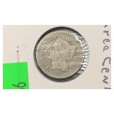 1865 Three Cents Nickel