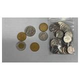 $17 FV Canadian Coins $2, $1, 50c & 25c, NO