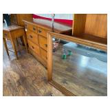 Wood 6-Drawer Dresser, Nightstand, and Mirror Set