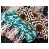 3 Hand-Crocheted Afghans