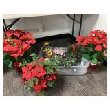 Faux Christmas. ï¿½Floral Arrangements in Baskets an