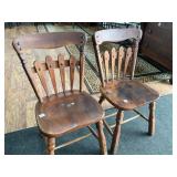 Wooden Kitchen Chairs with Slatted Backs