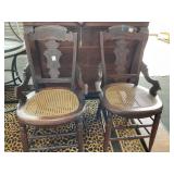 Carved Wood Chairs With Cane Seats