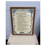 Framed 'The Art of Marriage' Poem Print