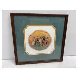 P Buckley Moss Print Titled 'Arm in Arm', 13x13