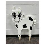 Plastic Cow-Shaped Lawn Marker with Painted Detail