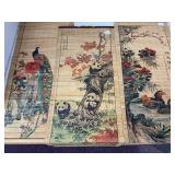 Three Bamboo Scroll Paintings