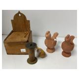 Rustic Wooden and Terracotta Items