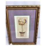 Framed Mixed Media Artwork 'Topiary I', 12x16