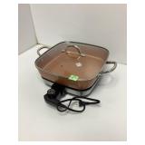 Copper Chef Electric Skillet With Glass Lid