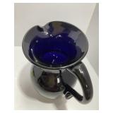 Purple Glass Pitcher With Rounded Base