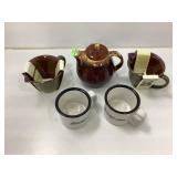 Stoneware and Ceramic Drinkware Set