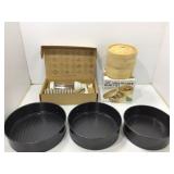 Pampered Chef Cookie Press, Bamboo Steamers, & Spr