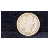 1908-O Silver Barber Quarter