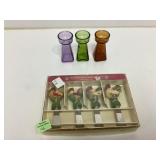 Resin Handle Spreaders and Glass Candleholders