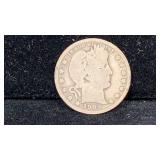 1909-S Silver Barber Quarter
