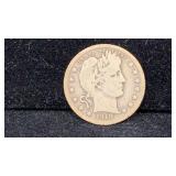 1910-D Silver Barber Quarter