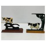 Cast Iron Cow-Themed Decorative Items