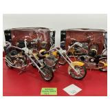 1:18 Scale Die-Cast Motorcycles, Including Harley-