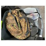 Camouflage Backpack and Assorted Tools and Accesso