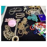 Costume Jewelry Lot with Necklaces and Bracelets