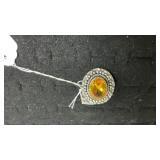 German Silver Size 7 Citrine Ring