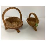 Foldable Wooden Basket Bowls