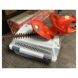 Electric Hedge Trimmer and Plastic Pet Carrier Bun