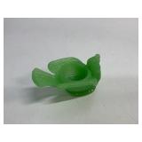 Green Glass Bird Candle Holder, 3-Inch