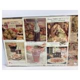 Framed Collage of Vintage Advertisements, 24x36