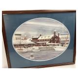 Framed Watercolor Print of Middleton Tavern Scene