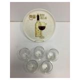 Ceramica Cuore Decorative Plate and Glassware Set