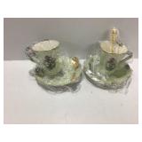 Two Porcelain Cup and Saucer Sets