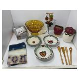 Ceramic and Kitchenware Lot Featuring Apple Motifs