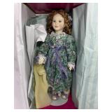 Marie Osmond Porcelain Doll in Floral Dress with S