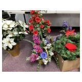 Faux Flower Arrangements and Wreaths