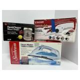 Black & Decker Chopper, Singer Sewing Machine, and