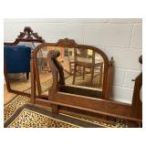 Two Antique Mirrors with Carved Frames