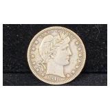 1916-D Silver Barber Quarter