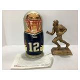 Nesting Doll and Football Player Figurine Lot