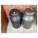 Metal Milk Churns With Lids