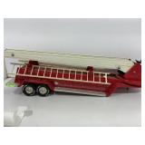 Red Plastic Fire Truck Toy with Extendable Ladder