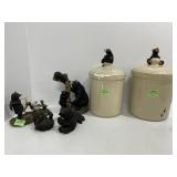 Bearfoots Ceramic Canisters and Figurines