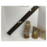 Decorative Wooden Signs and Lamp Shades