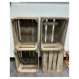 Four Wooden Shipping Crates