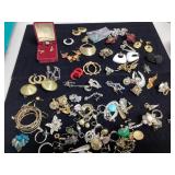 Costume Jewelry, Earrings and Brooches